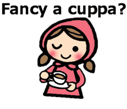 British Englsih with girl and cat 2 sticker #9545876