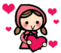 British Englsih with girl and cat 2 sticker #9545879