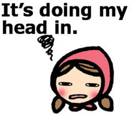 British Englsih with girl and cat 2 sticker #9545882