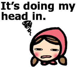 British Englsih with girl and cat 2 sticker #9545882