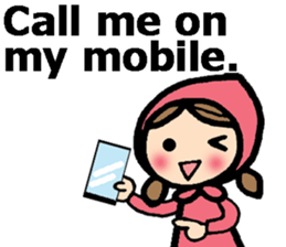 British Englsih with girl and cat 2 sticker #9545886