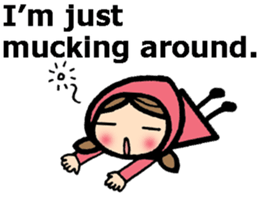 British Englsih with girl and cat 2 sticker #9545888