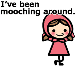 British Englsih with girl and cat 2 sticker #9545890