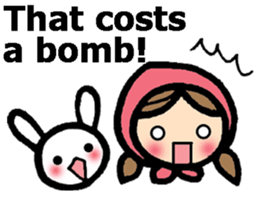 British Englsih with girl and cat 2 sticker #9545894