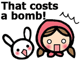 British Englsih with girl and cat 2 sticker #9545894