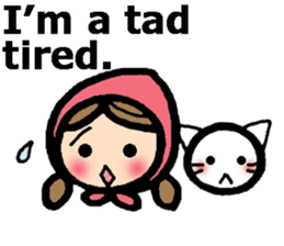 British Englsih with girl and cat 2 sticker #9545899