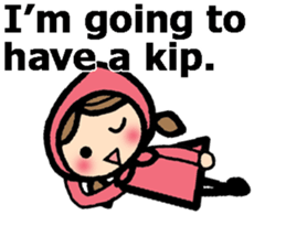 British Englsih with girl and cat 2 sticker #9545901