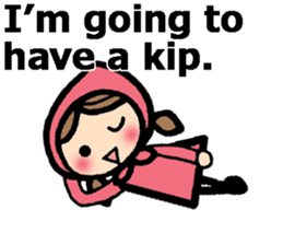 British Englsih with girl and cat 2 sticker #9545901