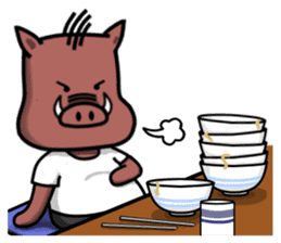 Pig's home sticker #9547529