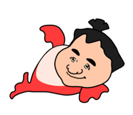 Sumo wrestler?Mysterious Animal-san sticker #9549076