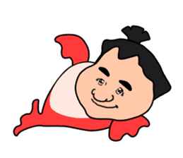 Sumo wrestler?Mysterious Animal-san sticker #9549076