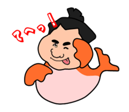 Sumo wrestler?Mysterious Animal-san sticker #9549077