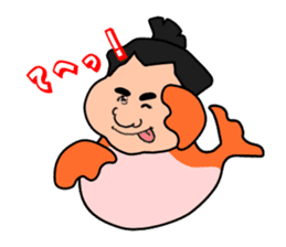 Sumo wrestler?Mysterious Animal-san sticker #9549077