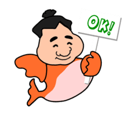 Sumo wrestler?Mysterious Animal-san sticker #9549094