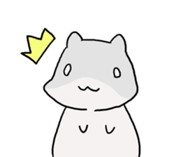 Negative hamster. sticker #9549729