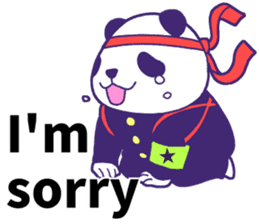 The leader of a panda!! (English ver) sticker #9549833