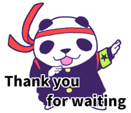 The leader of a panda!! (English ver) sticker #9549852