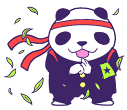 The leader of a panda!! (English ver) sticker #9549863