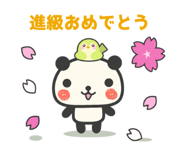 Flowers bloom Congratulations panda sticker #9549874