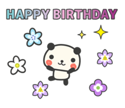 Flowers bloom Congratulations panda sticker #9549893