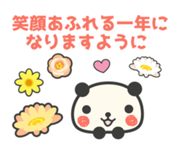 Flowers bloom Congratulations panda sticker #9549894