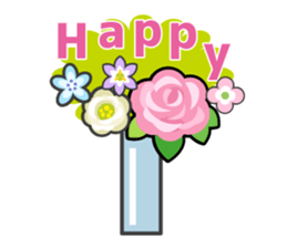Flowers bloom Congratulations panda sticker #9549897