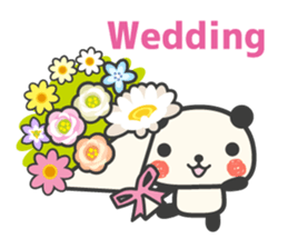 Flowers bloom Congratulations panda sticker #9549900