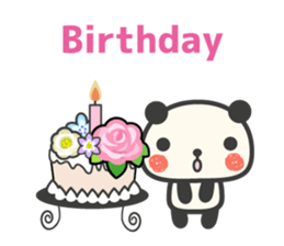 Flowers bloom Congratulations panda sticker #9549901