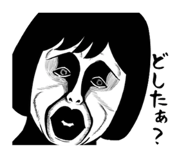 Scary face sticker #9550064