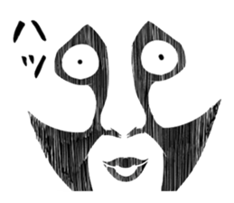 Scary face sticker #9550103