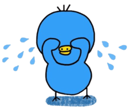 Healing blue chick events and everyday sticker #9550600