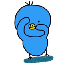 Healing blue chick events and everyday sticker #9550601