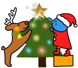 Healing blue chick events and everyday sticker #9550614