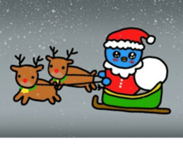 Healing blue chick events and everyday sticker #9550615