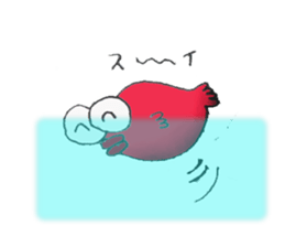 pop-eyed goldfish sticker #9550869