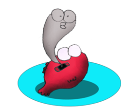 pop-eyed goldfish sticker #9550901