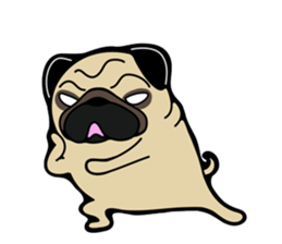 Pug is Lovely dog 2 sticker #9550926