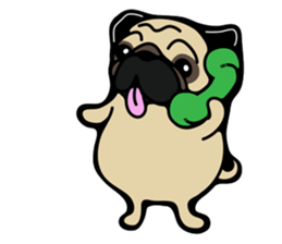 Pug is Lovely dog 2 sticker #9550934