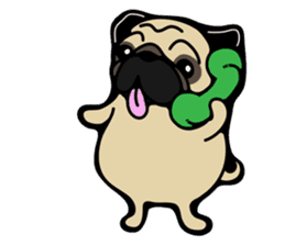 Pug is Lovely dog 2 sticker #9550934