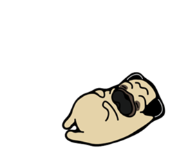 Pug is Lovely dog 2 sticker #9550941