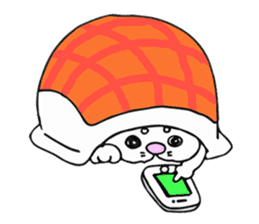 Japanese cat in winter sticker #9552510