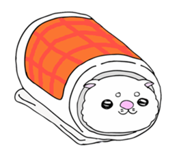 Japanese cat in winter sticker #9552512