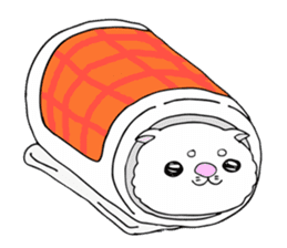 Japanese cat in winter sticker #9552512