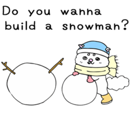 Japanese cat in winter sticker #9552522