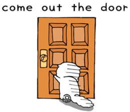 Japanese cat in winter sticker #9552523