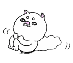 Japanese cat in winter sticker #9552524