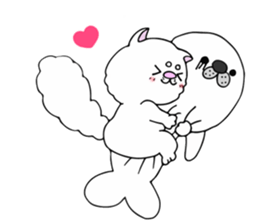 Japanese cat in winter sticker #9552525