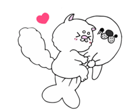 Japanese cat in winter sticker #9552525