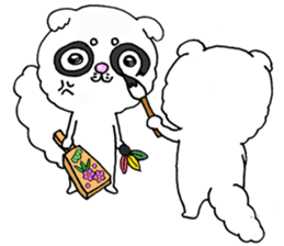 Japanese cat in winter sticker #9552528