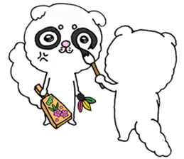 Japanese cat in winter sticker #9552528